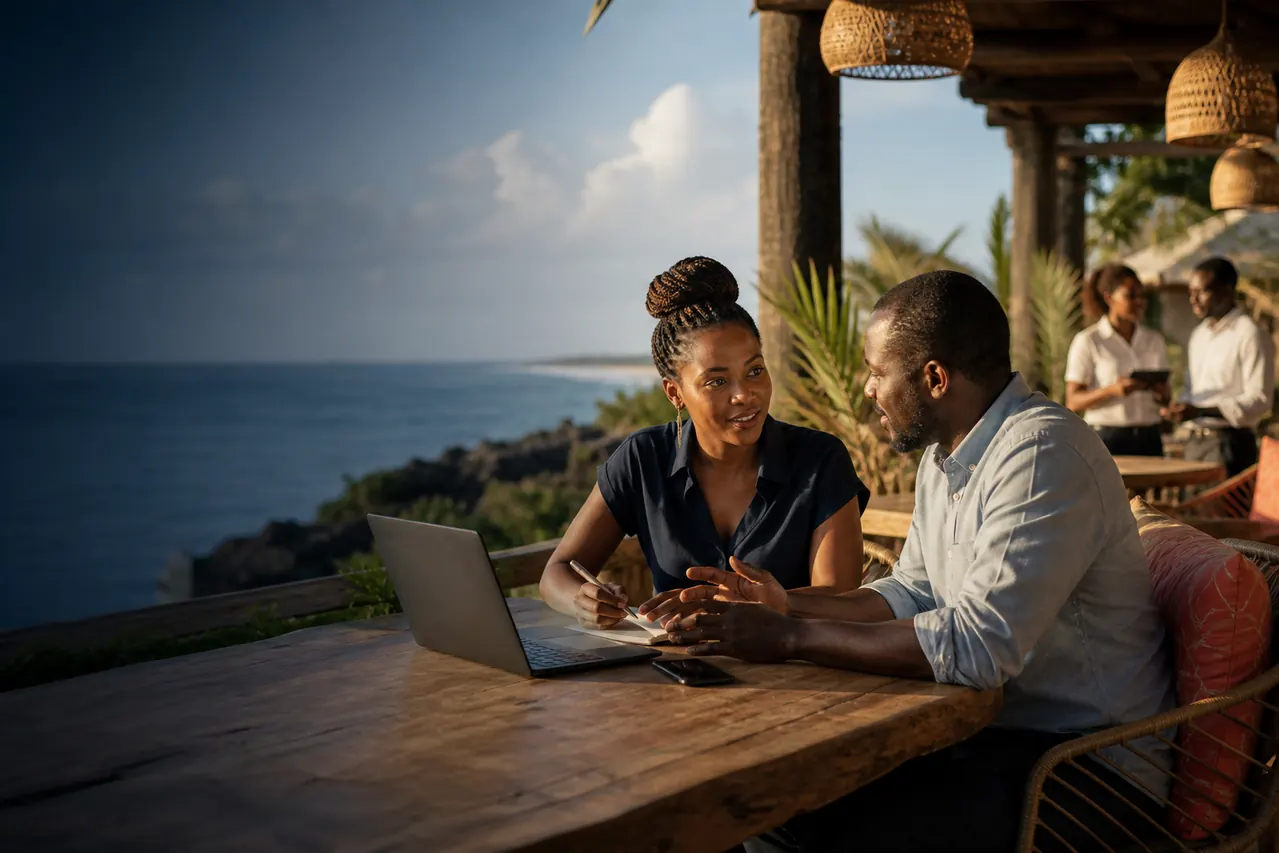 Kenyan tourism professionals in conversation